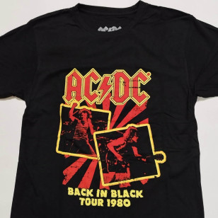 AC/DC - Back in Black Tour 1980 Official T Shirt ( Men M, L ) ***READY TO SHIP from Hong Kong***